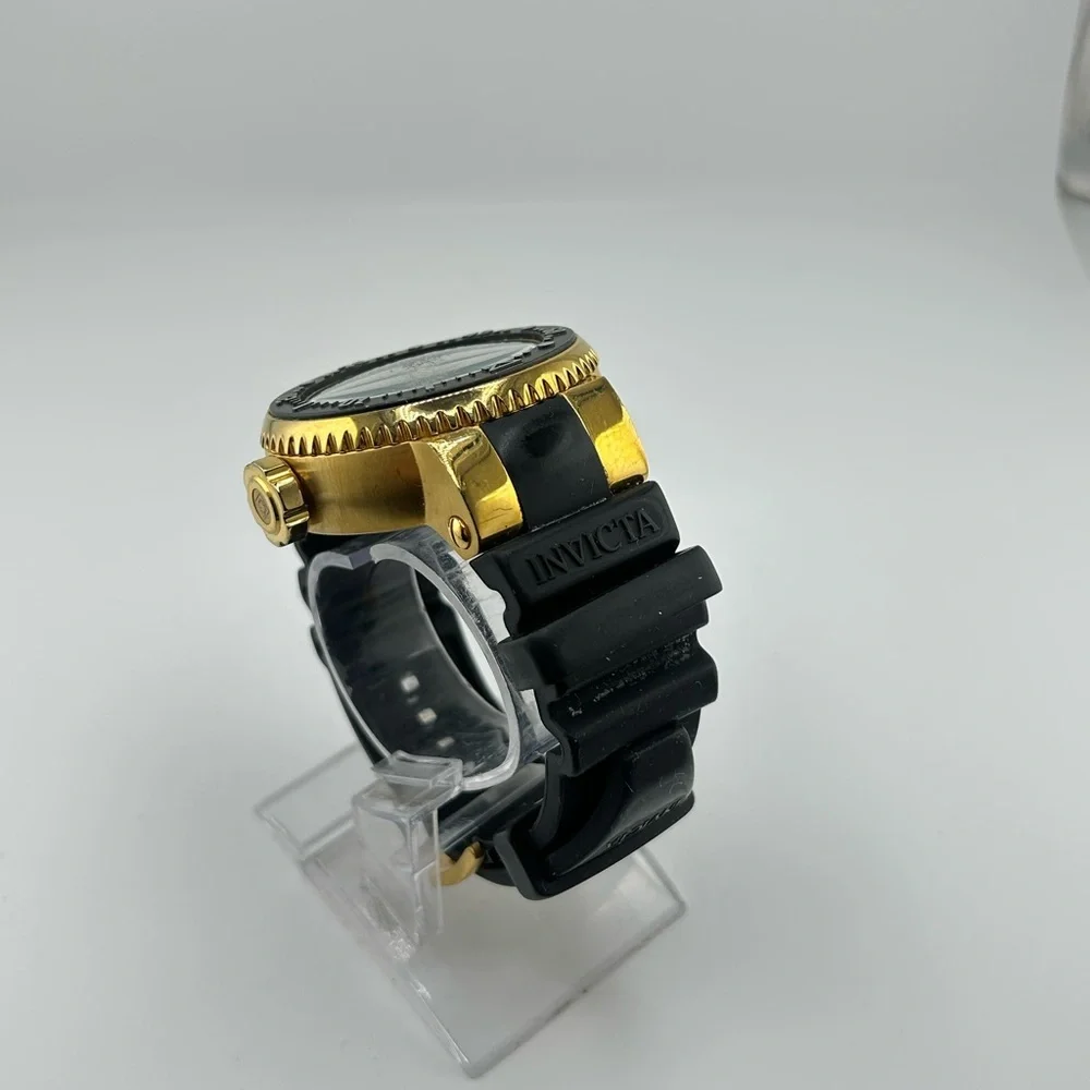 Invicta pro driver 21521 Gold and Black Watch with Green Dial #591